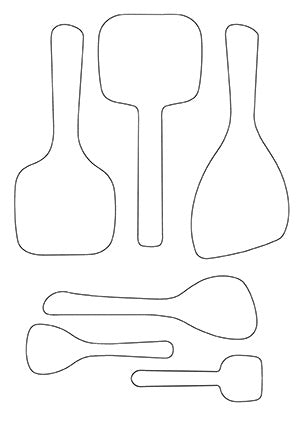 ヒノキでつくるしゃもじ図面