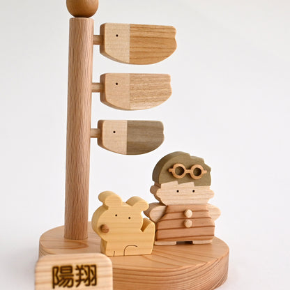 名入れできる木製こいのぼり｜４月初旬発送｜室内に飾れるコンパクトこいのぼりスタンド｜初節句・こどもの日のお祝い