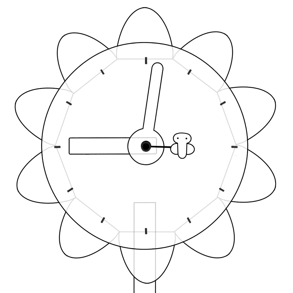 デジタル商品:ひまわりの時計図面